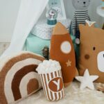 DIY Stoffe Inspiration - Kissen - Bärchen - Rakete - Paket - Lio -Popcorn - Zimt