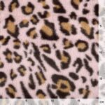 Kunstfell - Leotupfen - Zartes Altrosa