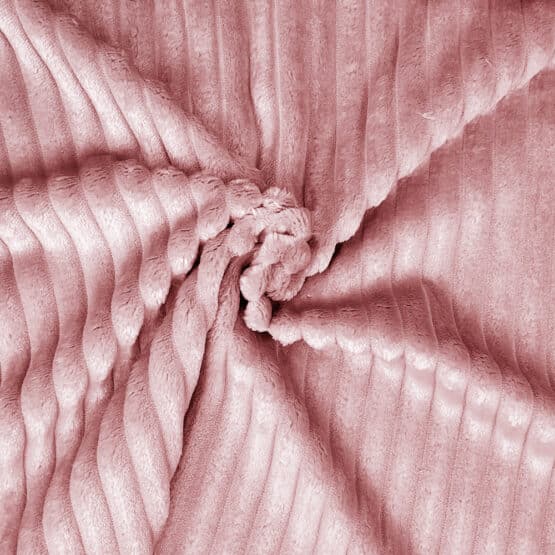 Streifen Kuschelfleece - Plüsch - Helles Faded Rose