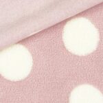 Teddyfleece - Big Dots - Zartes Altrosa