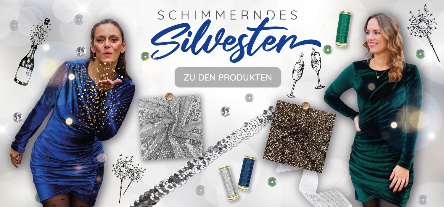 Banner Silvester DIY Stoffe