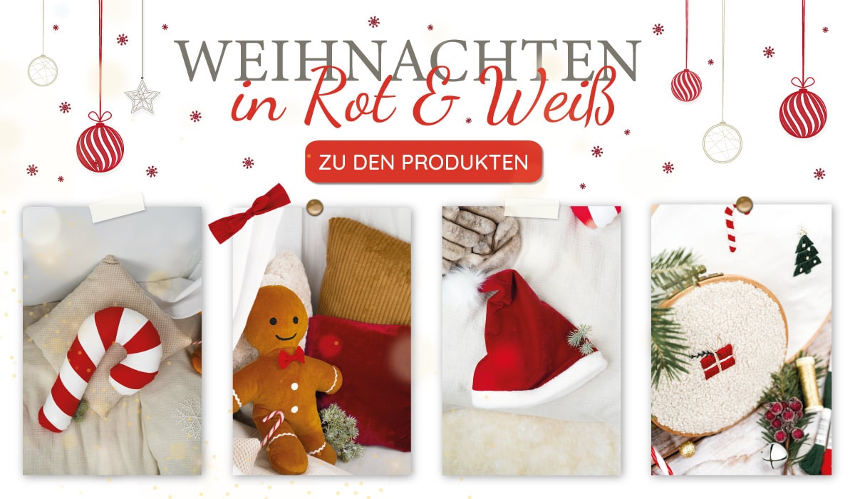 Banner Weihnachten Inspiration Rot Weiss Mobil