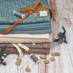 DIY Stoffe Mix - Garn - Reißverschluss - Label - Knopf - Kordel