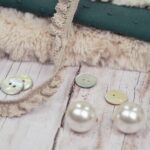 DIY Stoffe Mix - Knopf - Spitze