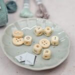 DIY Stoffe Mix - Holzknopf - Holzwürfel Buchstaben