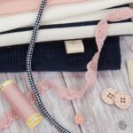 DIY Stoffe Mix - Kordel - Knopf - Spitze - Garn - Label