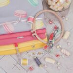 DIY Stoffe Mix - Label - Garn - Sticktwist - Knopf