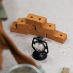 DIY Stoffe Mix - Laterne - Ziegel