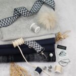 DIY Stoffe Mix - Gurtbandzubehör - Gurtband - Garn -Label - Kordel - Schraub Knopf - Fellbommel