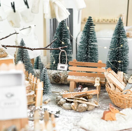 Porta Elfo Di Natale Set 45 Pezzi, Accessori Casa Delle Bambole, Decorazione Segreta Babbo Natale, Mini Arredo Fai-da-te
