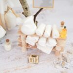 DIY Wichtel - Holzspule - Bastelhölzer - Postkarte 3