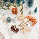 DIY Wichtelwelt - Gartenwerkzeuge - Rucksack - Laterne - Bastelhölzer - Ziegelsteine - Werkzeug