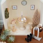 DIY Wichtelwelt - Holzbox Haus - Utensilo - Holzspule - Kerzenständer - Postkarte 2 - Stiefel