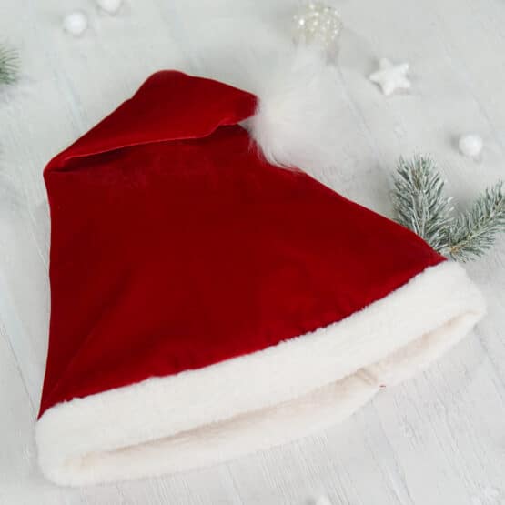 DIY Stoffe Inspiration - Weihnachtsmütze - Samtjersey Himbeerrot