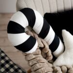 DIY Stoffe Inspiration - X-Mas - Schwarz/Weiß - Zuckerstange - Kissen