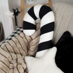 DIY Stoffe Inspiration - X-Mas - Schwarz/Weiß - Zuckerstange - Kissen - Sternkissen