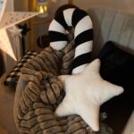DIY Stoffe Inspiration - X-Mas - Schwarz/Weiß - Zuckerstange - Sternkissen - Kissen