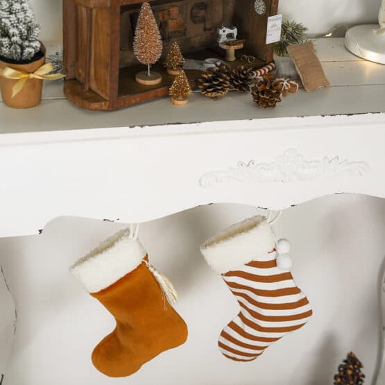 DIY Stoffe Inspiration - X-Mas - Zimt/Tanne - Nikolausstiefel