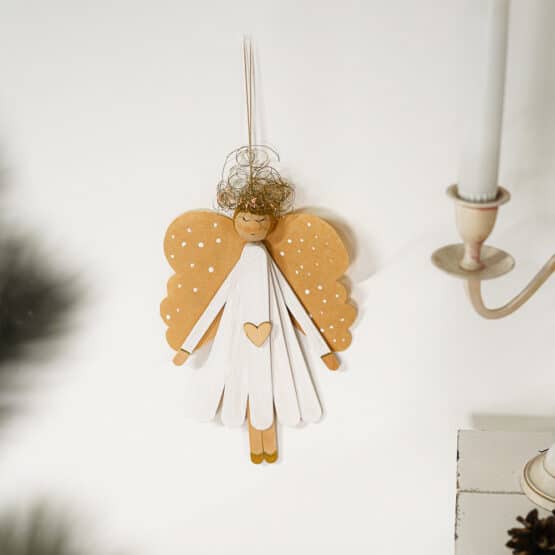 DIY Stoffe Inspiration - X-Mas - Zimt/Tanne - Spitze - Bastelhoelzer - Engel