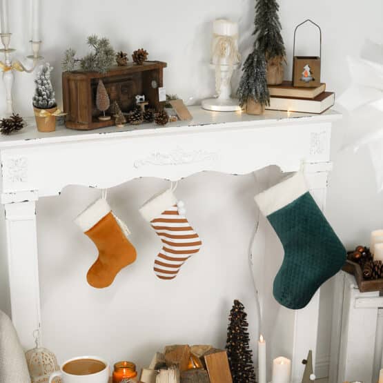 DIY Stoffe Inspiration - X-Mas - Zimt/Tanne - Nikolausstiefel