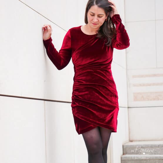 DIY Stoffe - Outfit - Samtkleid