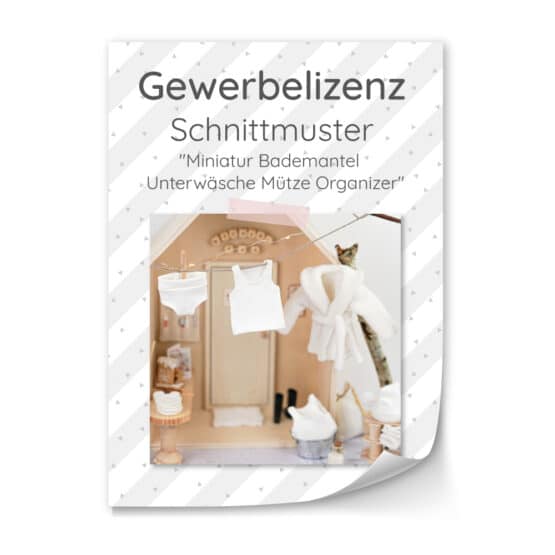 Lizenz Miniatur Bademantel Unterwaesche Muetze Organizer