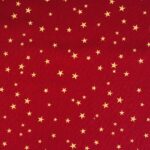 Baumwollstoff Sterne Dunkelrot