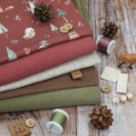 DIY Stoffe Mix - Garn - Label - Knopf - Holzwürfel Buchstaben