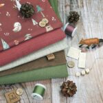 DIY Stoffe Mix - Garn - Label - Knopf - Holzwürfel Buchstaben