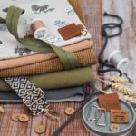 DIY Stoffe Mix - Gurtband - Reißverschluss - Label - Garn - Knopf - Kordel