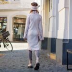 DIY Stoffe Outfit - Strickstoff Waffeloptik Lachs Altrosa meliert