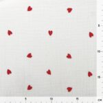 Musselin – Rote Herzen – Warmweiß