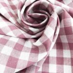 Baumwollstoff – Antique Rose/ Weiß 9 mm kariert