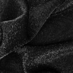 Glitzer Jersey - Schwarz/Silber