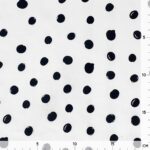 Popeline – Weiß mit schwarzen Punkten
