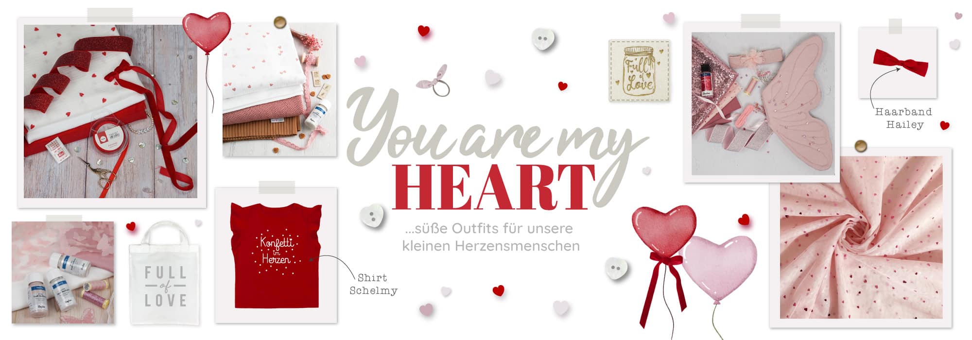 DIY Stoffe Valentinstag