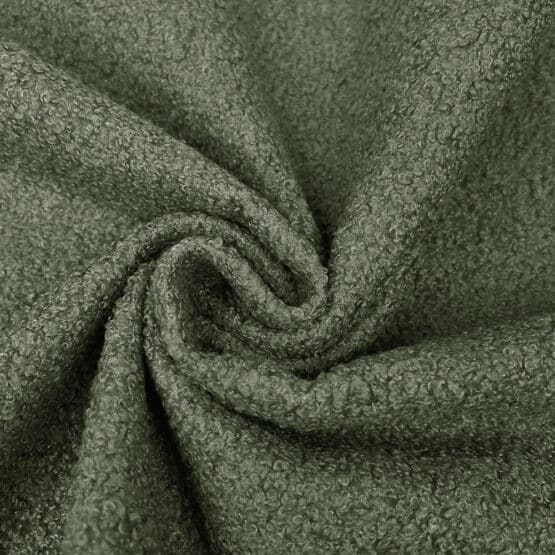 Bouclé Deko Teddyfleece - Khaki-Grün