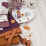 DIY Stoffe Mix - Kordel - Knopf - Label - Garn