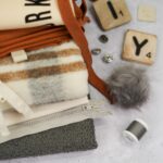 DIY Stoffe Mix - Fellbommel - Label - Reißverschluss