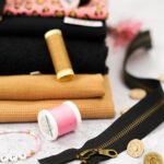 DIY Stoffe Mix - Reißverschluss - Garn - Magnet Knopf