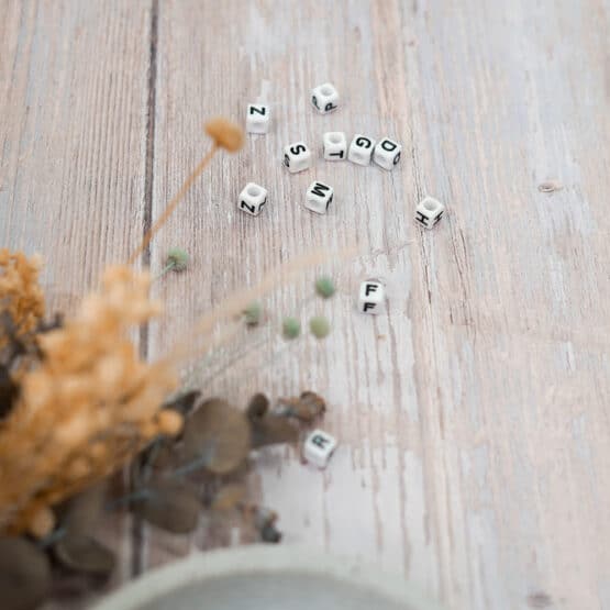 DIY Stoffe Mix - Buchstabenperlen