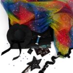 DIY Stoffe Mix - Garne - Hexenhut - Paillettenband - Zauberstab