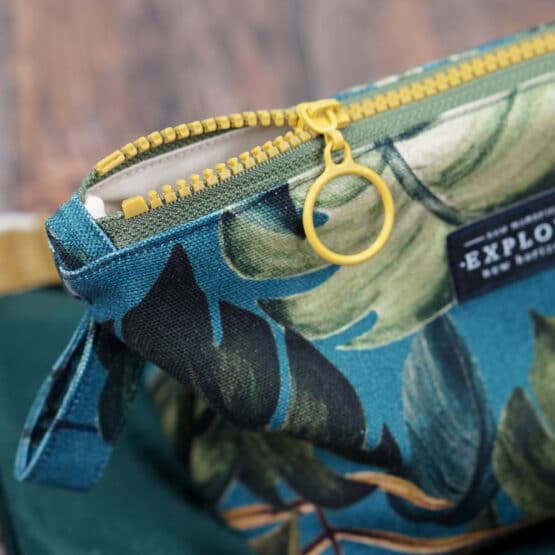 Diy Stoffe Inspiration 579j Kleine Kosmetiktasche Monstera