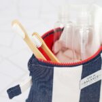 DIY Stoffe Inspiration - Kleine Kosmetiktasche Maritim Blau-Weiß