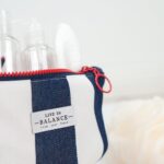 DIY Stoffe Inspiration - Kleine Kosmetiktasche Maritim Blau-Weiß