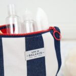 DIY Stoffe Inspiration - Kleine Kosmetiktasche Maritim Blau-Weiß