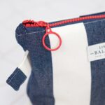 DIY Stoffe Inspiration - Kleine Kosmetiktasche Maritim Blau-Weiß