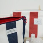 DIY Stoffe Inspiration - Kleine Kosmetiktasche Maritim Blau-Weiß - Rot-Weiß