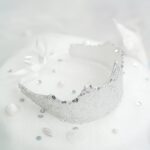 DIY Stoffe Inspiration -Geburtstagskrone - Variante 3 Paillettenstoff Silber