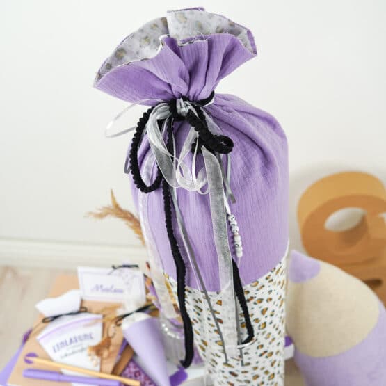 DIY Stoffe Inspiration - Schultüte - Leo - Lavendel - Stift - Kissen -Plott - Bastelvorlage
